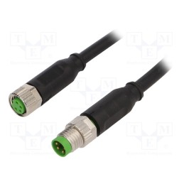 1 pcs x MURR ELEKTRONIK - 7000-88011-6110100 - Connection lead, M8, PIN: 4, 1m, plug, 30VAC, 4A, -30÷80°C, PUR,PVC