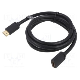 1 pcs x VENTION - AHCBG - Cable, HDMI 2.0, HDMI socket,HDMI plug, PVC, Len: 1.5m, black