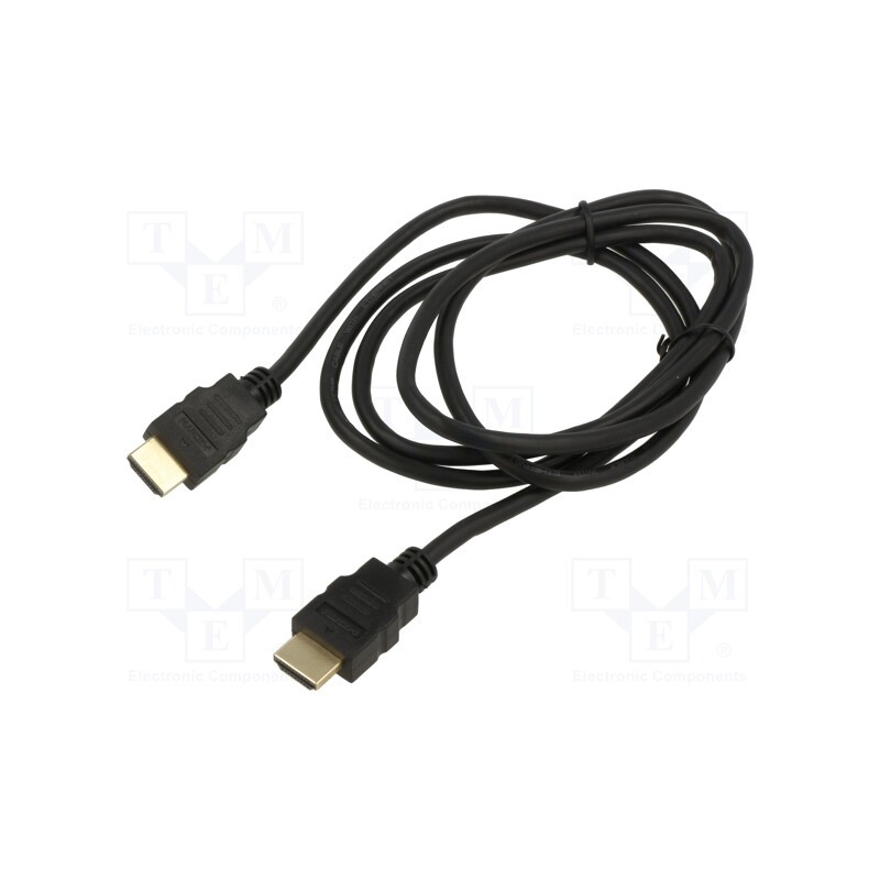 1 pcs x ART - KABH AL-10 - Cable, HDMI 1.4,flat, HDMI plug,both sides, 1.5m, black, 30AWG