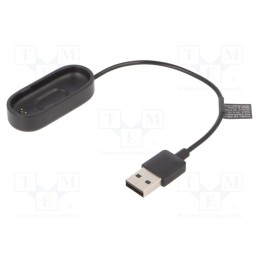 1 pcs x AKYGA - AK-SW-13 - Cable: for smartwatch charging, 0.2m, Xiaomi Mi Band 4, black, 1A