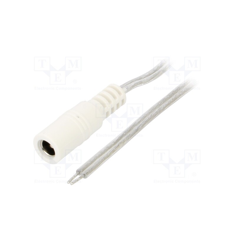 1 pcs x BQ CABLE - DC.CAB.8010.0020 - Cable, 2x0.5mm2, wires,DC 5,5/2,1 socket, straight, transparent