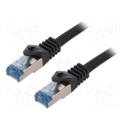 1 pcs x LOGILINK - CQ4013S - Patch cord, S/FTP, 6a, stranded, Cu, LSZH, black, 250mm, 26AWG