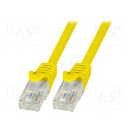 1 pcs x LOGILINK - CP2047U - Patch cord, U/UTP, 6, stranded, CCA, PVC, yellow, 1.5m, 24AWG