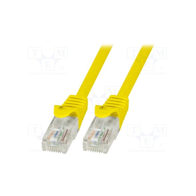 1 pcs x LOGILINK - CP2047U - Patch cord, U/UTP, 6, stranded, CCA, PVC, yellow, 1.5m, 24AWG