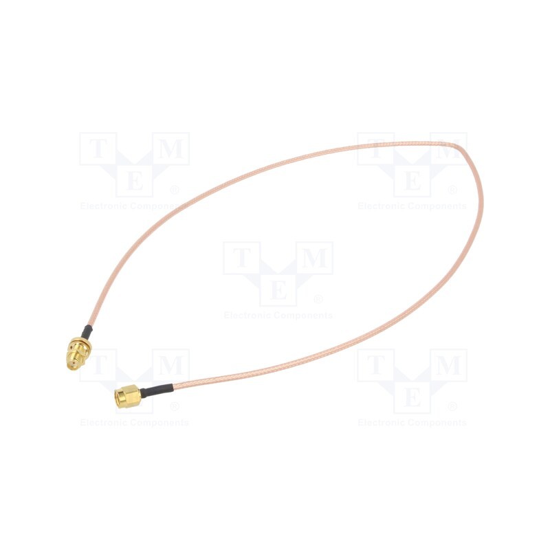 1 pcs x MUELLER ELECTRIC - BU-4150031024 - Cable, 50Ω, 0.61m, RP-SMA female,SMA plug, shielded, -65÷150°C