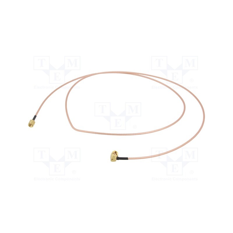 1 pcs x MUELLER ELECTRIC - BU-4150030036 - Cable, 50Ω, 0.91m, SMA plug,both sides, shielded, angled, 36'