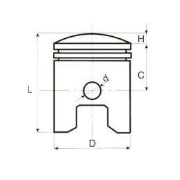 Quad kinroad atv 200 loncin water piston set 63 00 mm