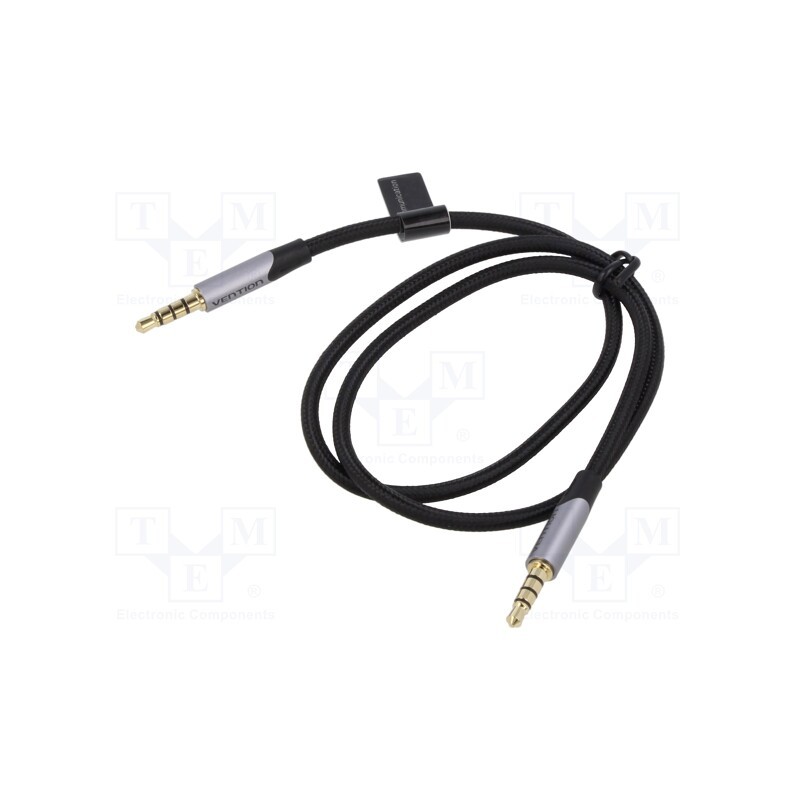 1 pcs x VENTION - BAXLF - Cable, Jack 3.5mm 3pin plug,both sides, 1m, Plating: gold-plated