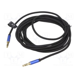 1 pcs x VENTION - BAWLI - Cable, Jack 3.5mm 3pin plug,both sides, 3m, Plating: gold-plated