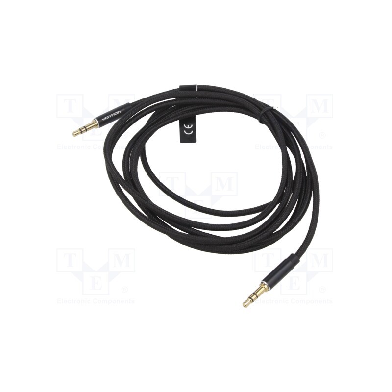 1 pcs x VENTION - BAWBH - Cable, Jack 3.5mm 3pin plug,both sides, 2m, Plating: gold-plated