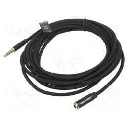 1 pcs x VENTION - BHCBI - Cable, Jack 3.5mm 4pin socket,Jack 3,5mm 4pin plug, 3m, black