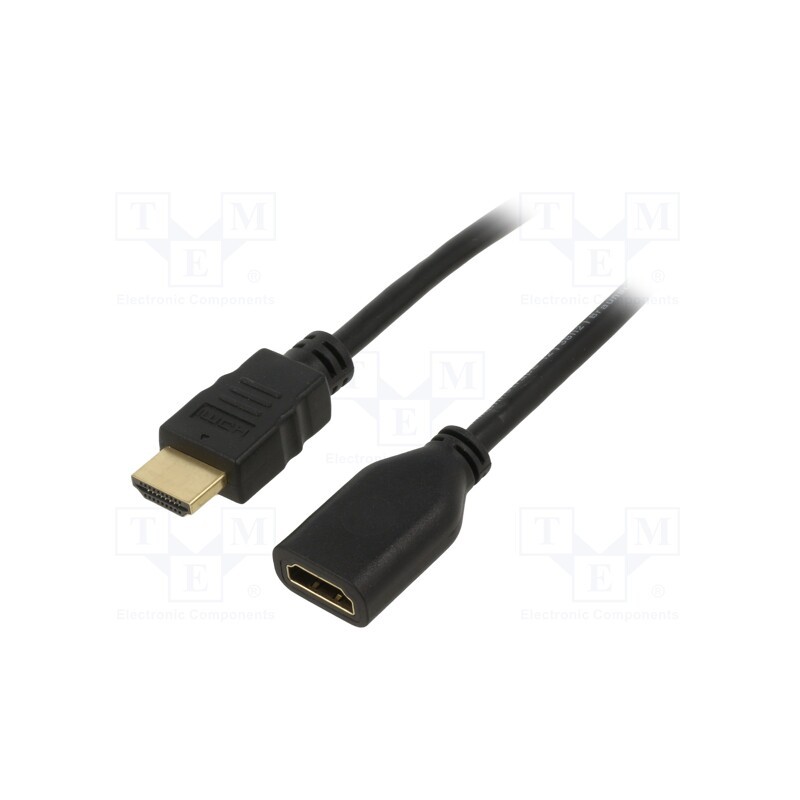 1 pcs x Goobay - 61307 - Cable, HDCP 2.2,HDMI 2.0, HDMI socket,HDMI plug, 1m, black