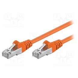 1 pcs x Goobay - 93455 - Patch cord, F/UTP, 5e, stranded, CCA, PVC, orange, 0.25m, 26AWG