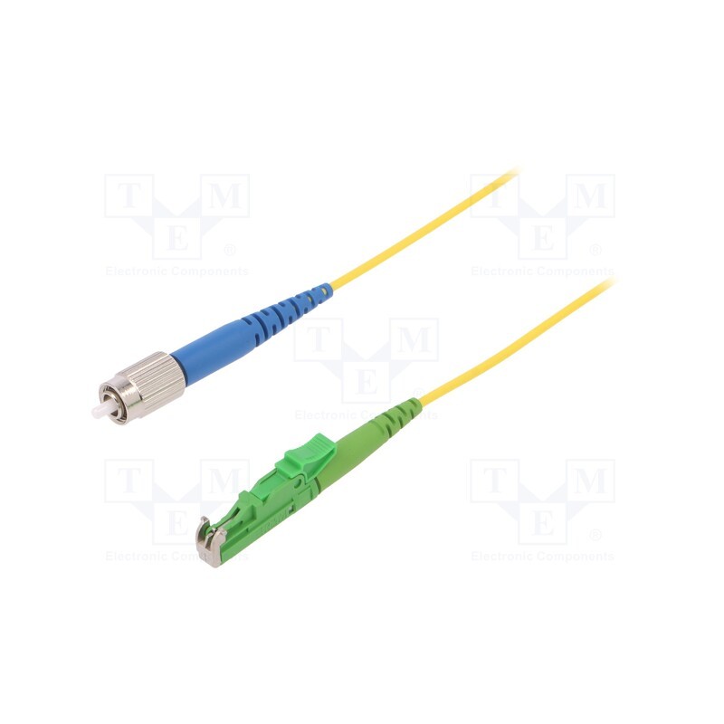 1 pcs x FIBRAIN - G-E2A-FC-S-001.0-SX-D-18-Y - Fiber patch cord, E2/APC,FC/UPC, 1m, Optical fiber: 9/125um, Gold