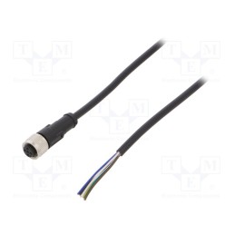 1 pcs x LAPP - AB-C5-5,0PVC-M12FS - Connection lead, M12, PIN: 5, straight, 5m, plug, 250VAC, 4A, PVC