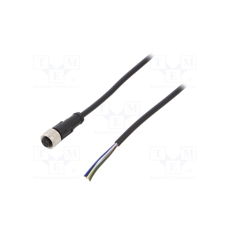 1 pcs x LAPP - AB-C5-5,0PVC-M12FS - Connection lead, M12, PIN: 5, straight, 5m, plug, 250VAC, 4A, PVC