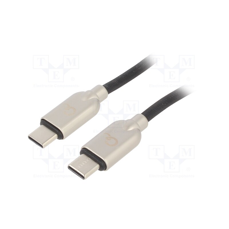 1 pcs x GEMBIRD - CC-USB2PD60-CMCM-1M - Cable, USB 2.0, USB C plug,both sides, 1m, black, 480Mbps, 60W