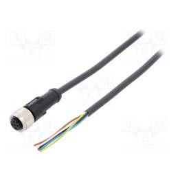 1 pcs x LAPP - AB-C5-5,0PUR-M12FS - Connection lead, M12, PIN: 5, straight, 5m, plug, 60VAC, 4A, -25÷80°C