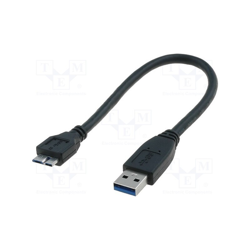 1 pcs x DIGITUS - AK-300117-003-S - Cable, USB 3.0, USB A plug,USB B micro plug, nickel plated