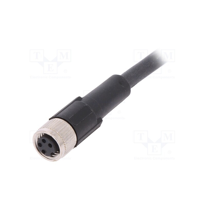 1 pcs x LAPP - AB-C4-2,0PUR-M8FS - Connection lead, M8, PIN: 4, straight, 2m, plug, 60VAC, 4A, -25÷80°C