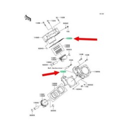 Cylinder gasket for Kawasaki KFX 700 KVF 650