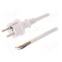 1 pcs x PLASTROL - W-98396 - Cable, 3x2.5mm2, CEE 7/7 (E/F) plug,wires,SCHUKO plug, PVC, 5m