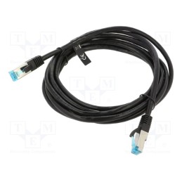 1 pcs x VENTION - VAP-B05-B300 - Patch cord, F/UTP, 5e, stranded, Cu, PVC, black, 3m, 26AWG, shielded