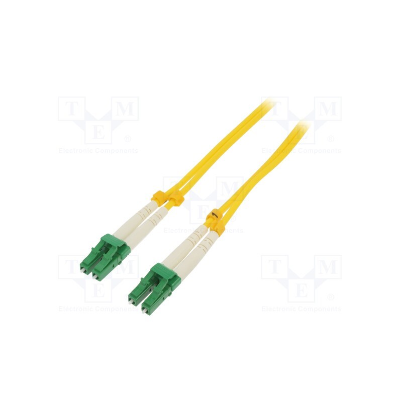 1 pcs x QOLTEC - 54019 - Fiber patch cord, LC/APC,both sides, 2m, Optical fiber: 9/125um