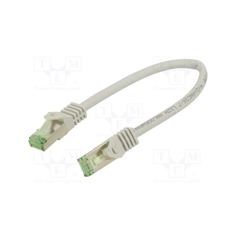 1 pcs x Goobay - 61113 - Patch cord, S/FTP, Cat 8.1, stranded, Cu, LSZH, grey, 0.25m, 26AWG