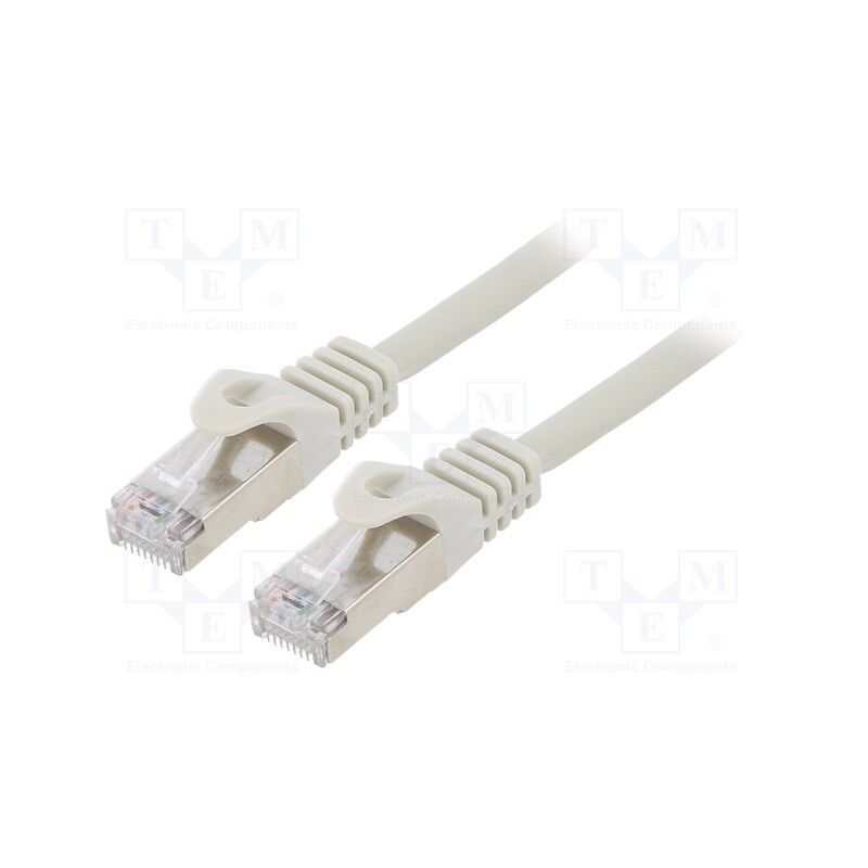 1 pcs x GEMBIRD - PP6A-LSZHCU-1M - Patch cord, S/FTP, 6a, solid, Cu, LSZH, grey, 1m, 27AWG, Øcable: 5.8mm