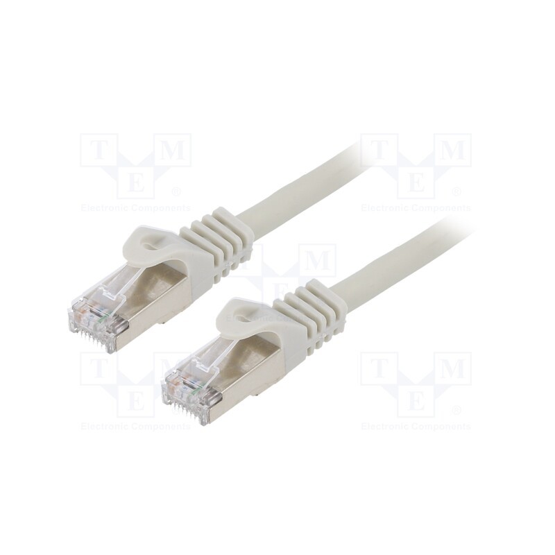 1 pcs x GEMBIRD - PP6A-LSZHCU-10M - Patch cord, S/FTP, 6a, solid, Cu, LSZH, grey, 10m, 27AWG, Cablexpert