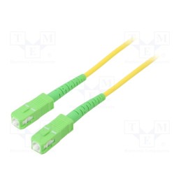 1 pcs x Goobay - 59638 - Fiber patch cord, OS2, SC/APC,both sides, 1m, LSZH, yellow