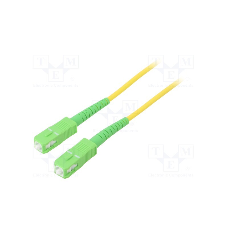 1 pcs x Goobay - 59638 - Fiber patch cord, OS2, SC/APC,both sides, 1m, LSZH, yellow