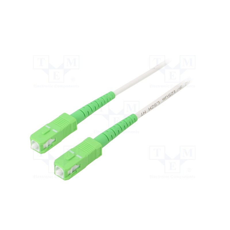 1 pcs x Goobay - 59593 - Fiber patch cord, OS2, SC/APC,both sides, 0.5m, LSZH, white