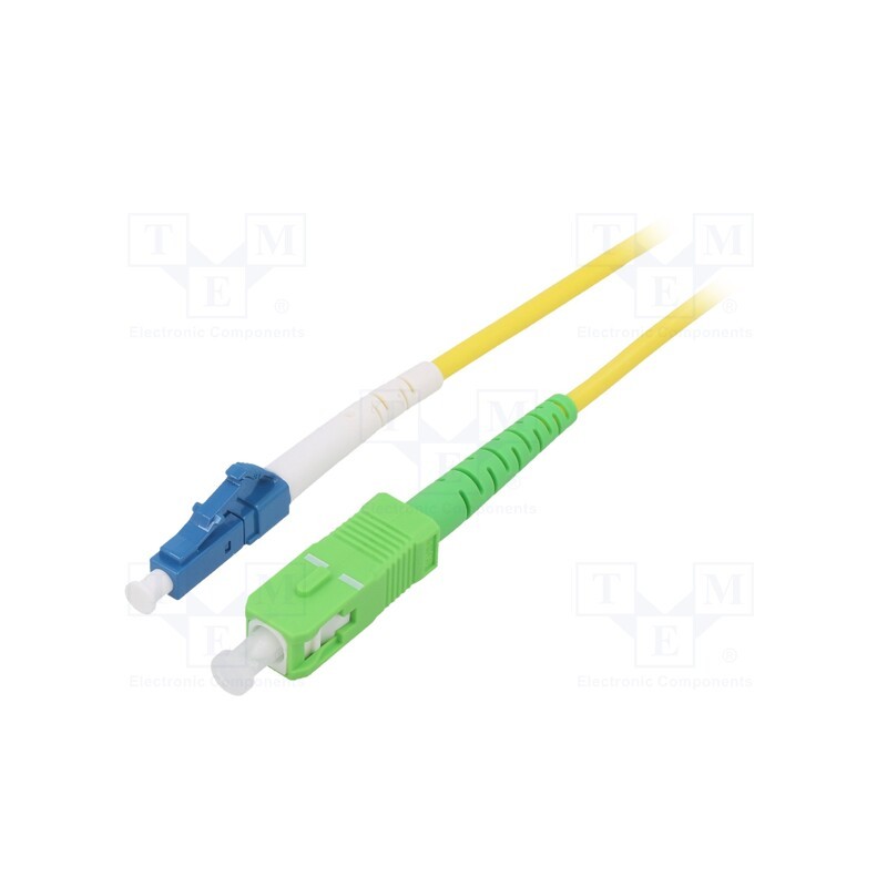 1 pcs x Goobay - 59650 - Fiber patch cord, OS2, LC/UPC,SC/APC, 3m, Optical fiber: 9/125um