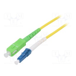 1 pcs x Goobay - 59649 - Fiber patch cord, OS2, LC/UPC,SC/APC, 2m, Optical fiber: 9/125um
