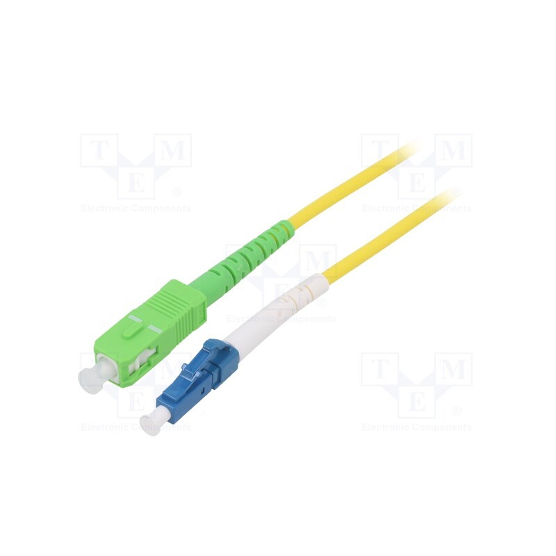 1 pcs x Goobay - 59649 - Fiber patch cord, OS2, LC/UPC,SC/APC, 2m, Optical fiber: 9/125um