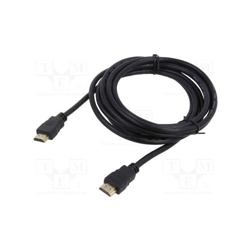 1 pcs x SAVIO - SAVKABELCL-06 - Cable, HDMI 1.4, HDMI plug,both sides, Len: 3m, black, 30AWG