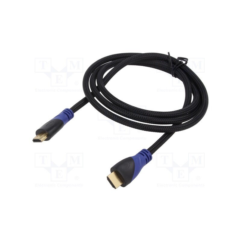 1 pcs x SAVIO - SAVKABELCL-02 - Cable, HDMI 1.4, HDMI plug,both sides, Len: 1.5m, black, 30AWG