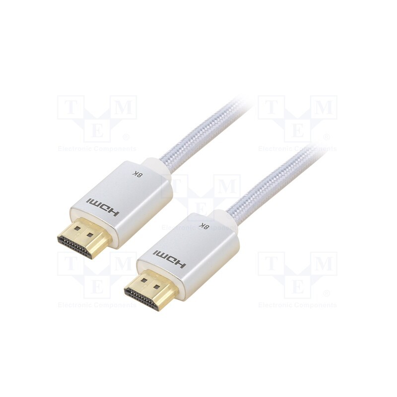 1 pcs x VENTION - ALCIG - Cable, HDMI 2.1, HDMI plug,both sides, PVC, textile, Len: 1.5m