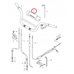 Steering wheel cover bar pad suzuki lt 50 ltz 50 lta 50 original