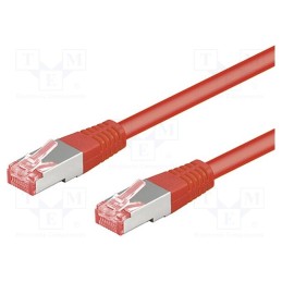 1 pcs x Goobay - 93214 - Patch cord, S/FTP, 6, stranded, Cu, LSZH, red, 0.25m, 28AWG