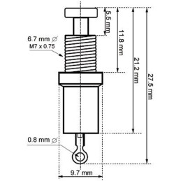 The push-button position switch slides onto the panel