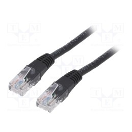 1 pcs x GEMBIRD - PP12-1M/BK - Patch cord, U/UTP, 5e, stranded, CCA, PVC, black, 1m, 26AWG