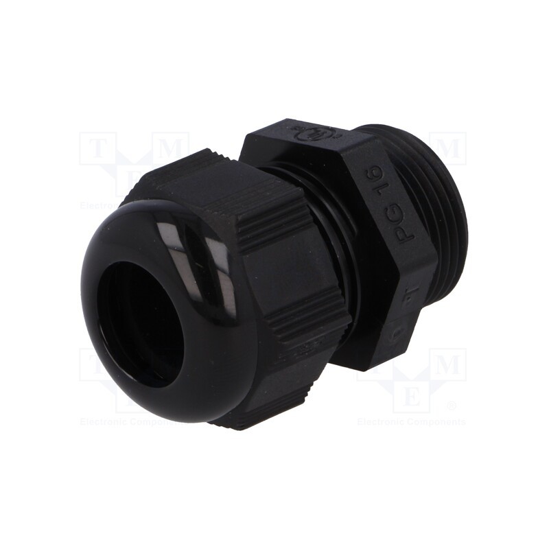 1 pcs x HELUKABEL - HT PG16 RAL9005 - Cable gland, PG16, IP68, polyamide, black, HELUTOP HT-PG