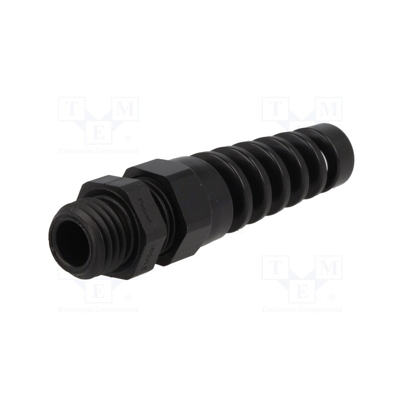 1 pcs x HUMMEL - 1.293.1201.50 - Cable gland, with strain relief, M12, 1.5, IP68, polyamide, black