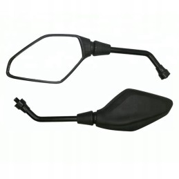 Set of black mirrors with handlebar holders LU8146 M10