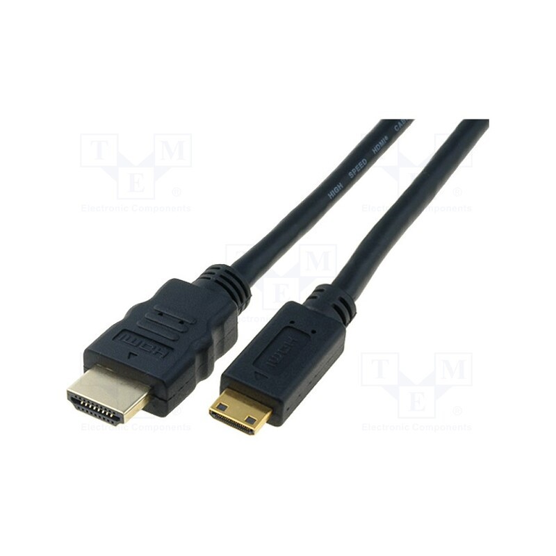 1 pcs x DIGITUS - AK-330106-030-S - Cable, HDMI 1.3, HDMI plug,mini HDMI plug, 3m, black