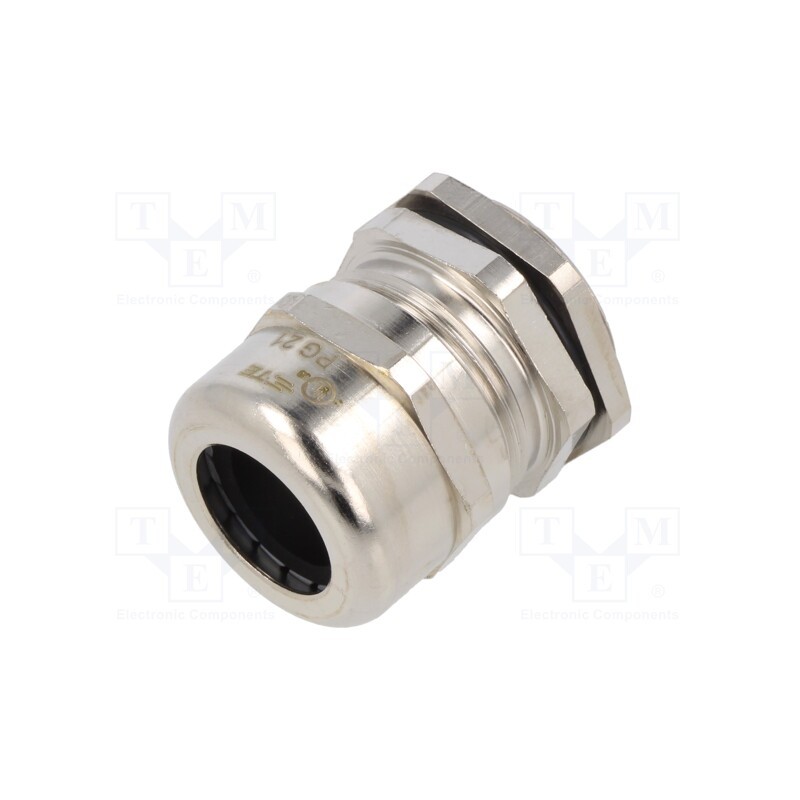 1 pcs x TE Connectivity - EM-SGL-PG21-MET-C - Cable gland, PG21, IP68, brass, Entrelec