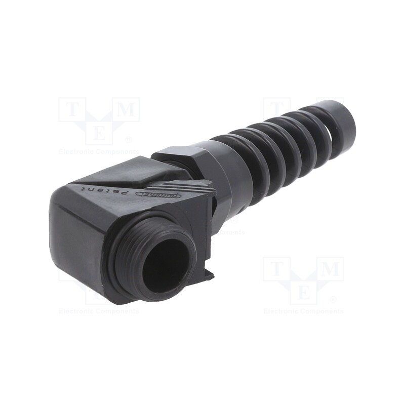 1 pcs x HUMMEL - 1.314.1101.14 - Cable gland, angular, PG11, IP68, polyamide, black, HSK-W-FLEX